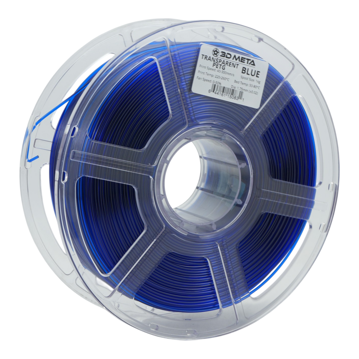 Transparent PETG 3D Printing Filament - Blue