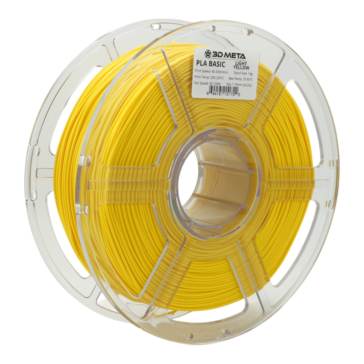PLA Basic 3D Printing Filament - Light Yellow