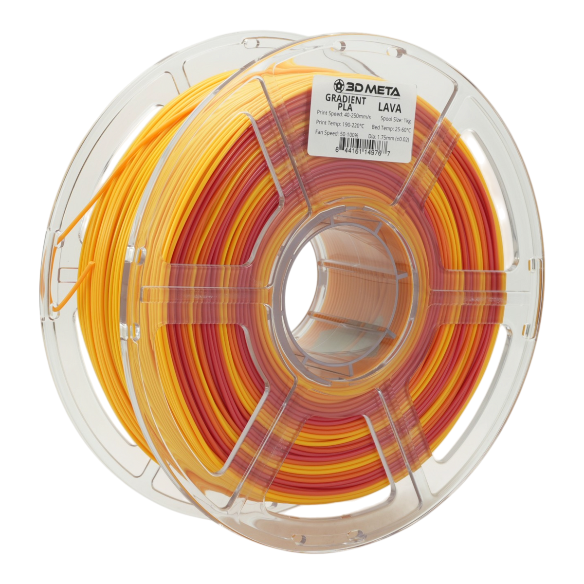 Gradient PLA 3D Printing Filament - Lava