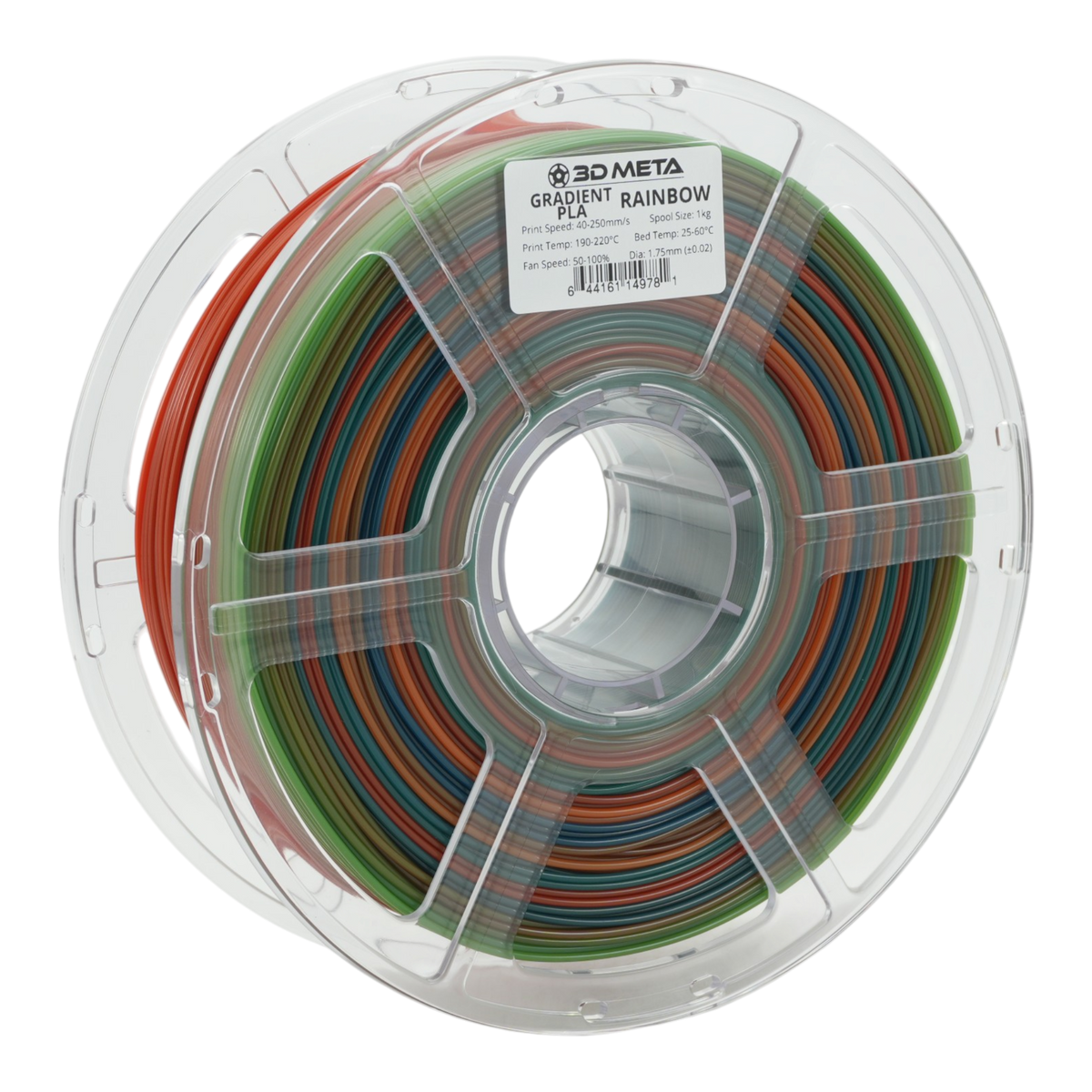Gradient PLA 3D Printing Filament - Rainbow