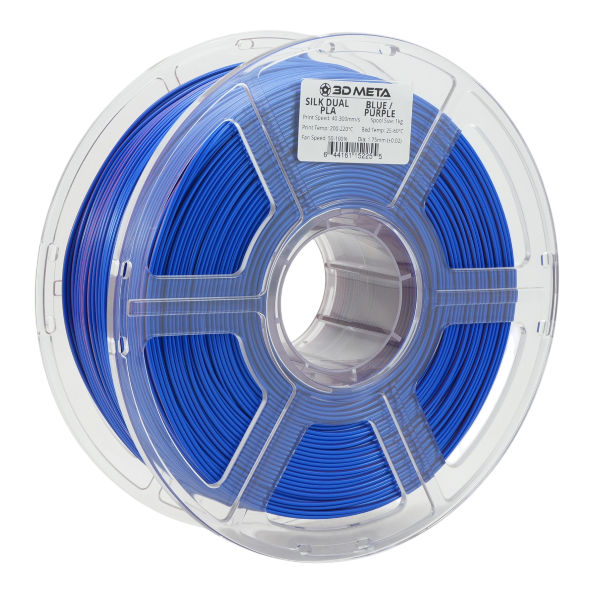 Dual Silk PLA 3D Printing Filament - Blue / Purple