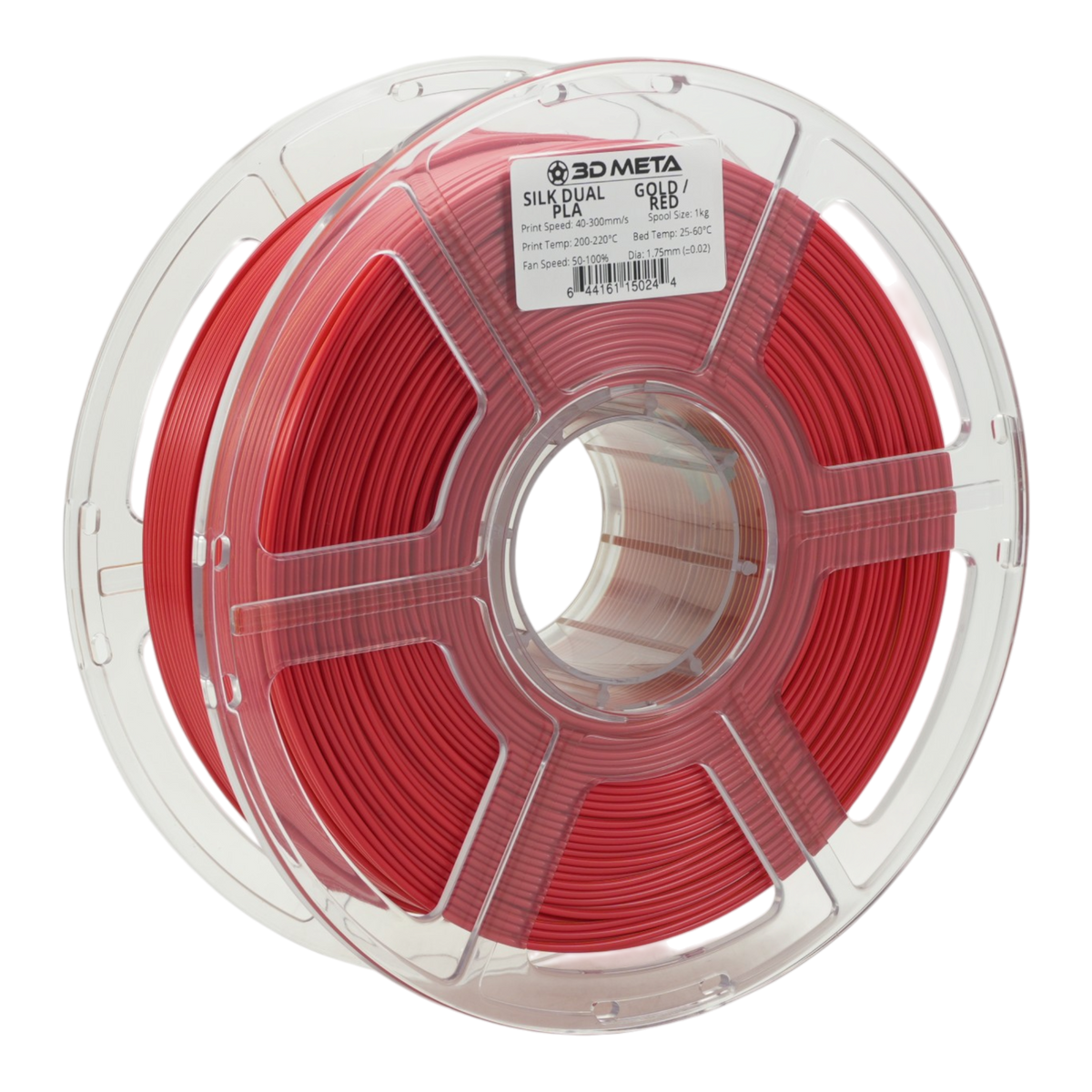 Dual Silk PLA 3D Printing Filament - Gold / Red
