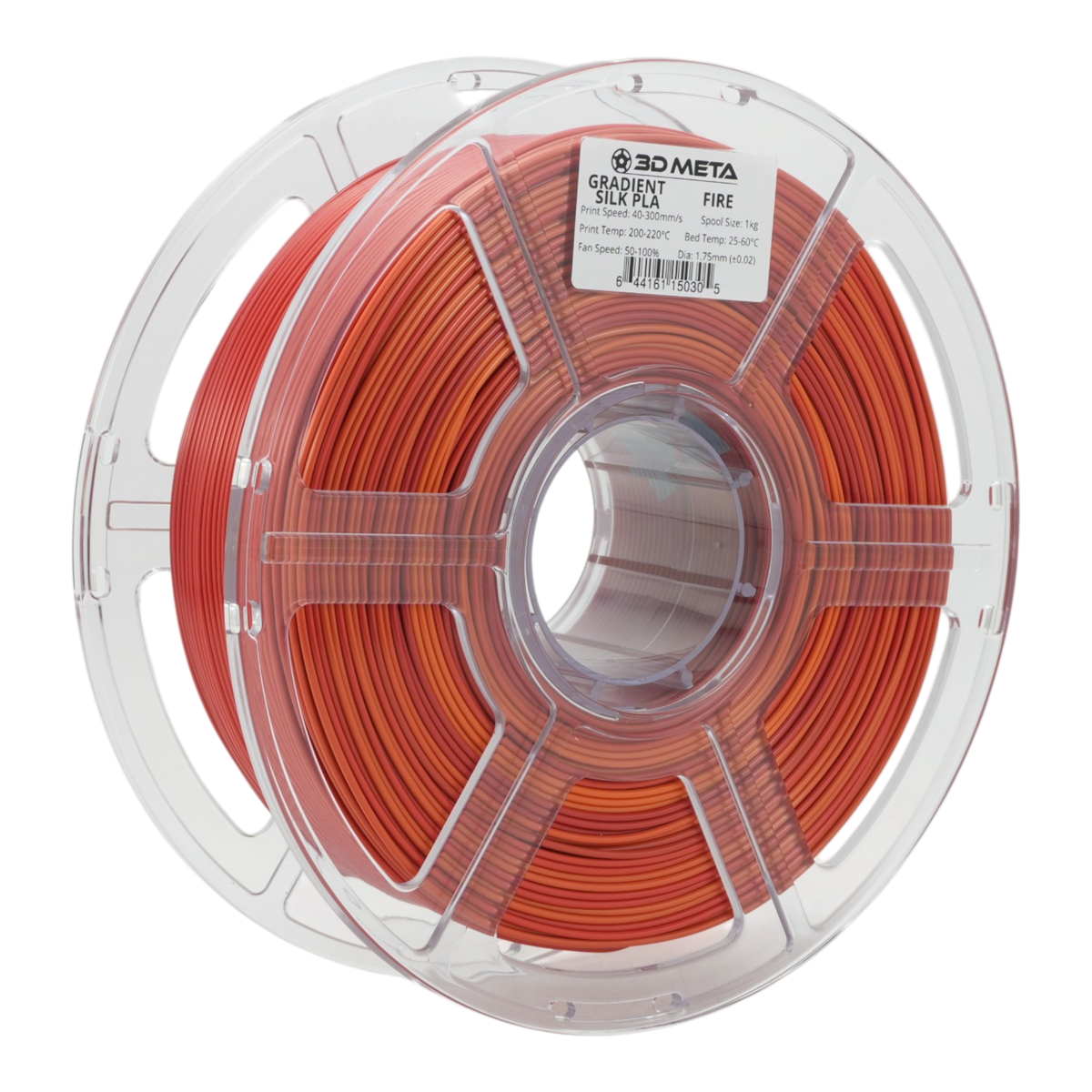 Gradient Silk PLA 3D Printing Filament - Fire