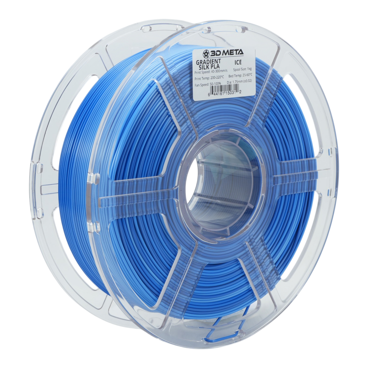 Gradient Silk PLA 3D Printing Filament - Ice