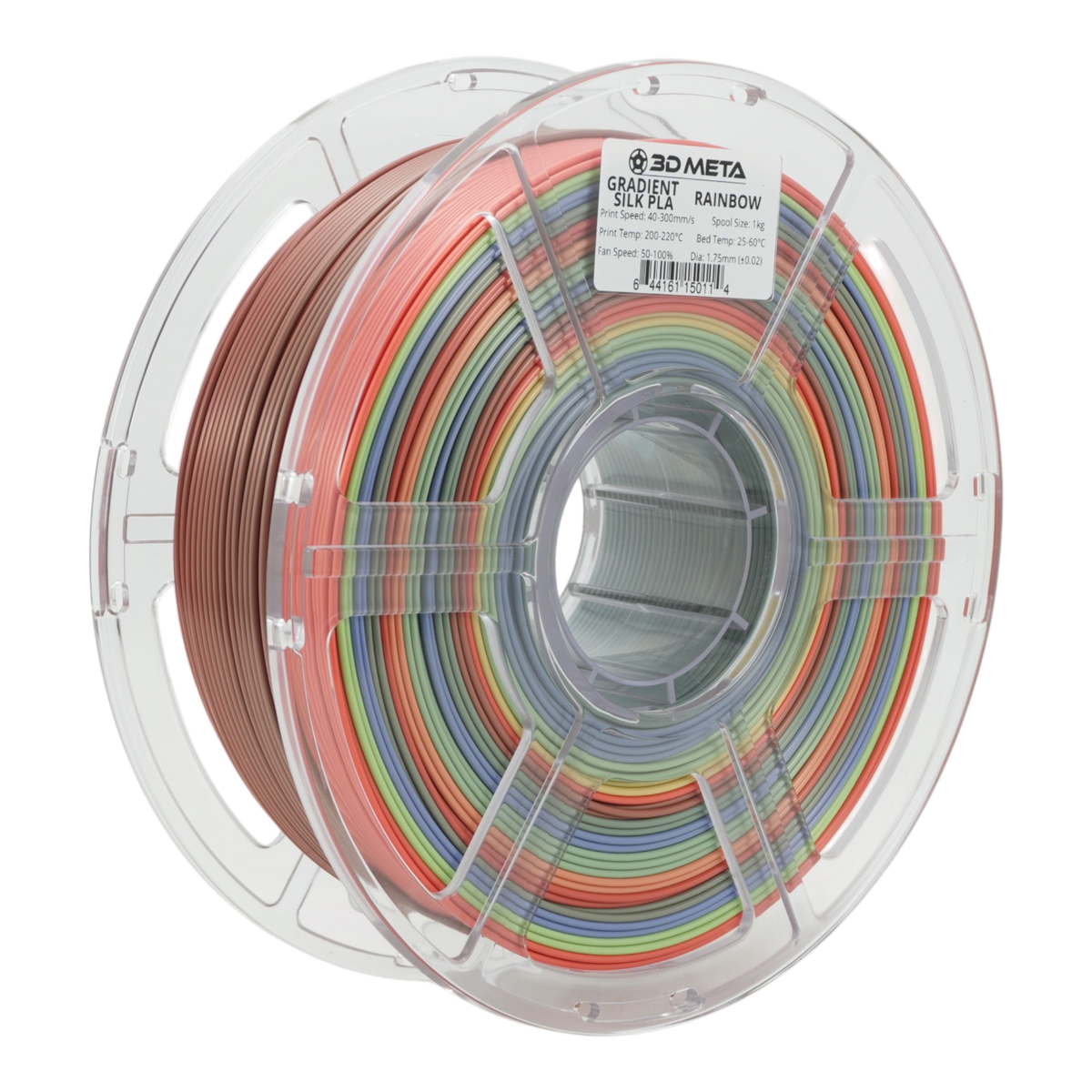 Gradient Silk PLA 3D Printing Filament - Rainbow