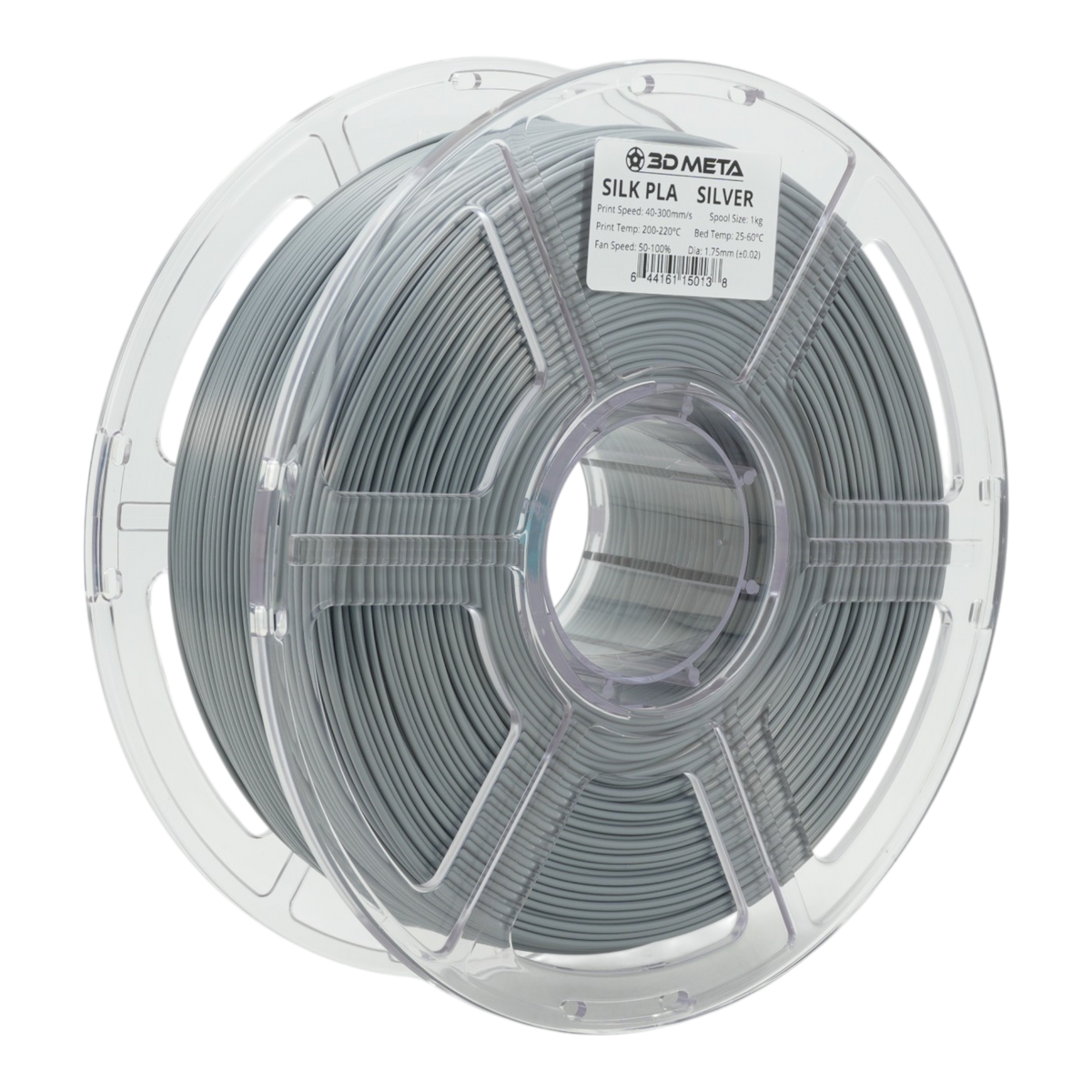 Silk PLA 3D Printing Filament - Silver
