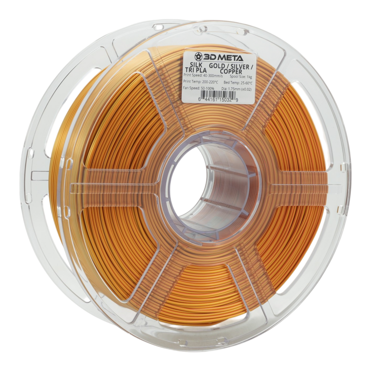 Tri Silk PLA 3D Printing Filament - Gold - Silver - Copper