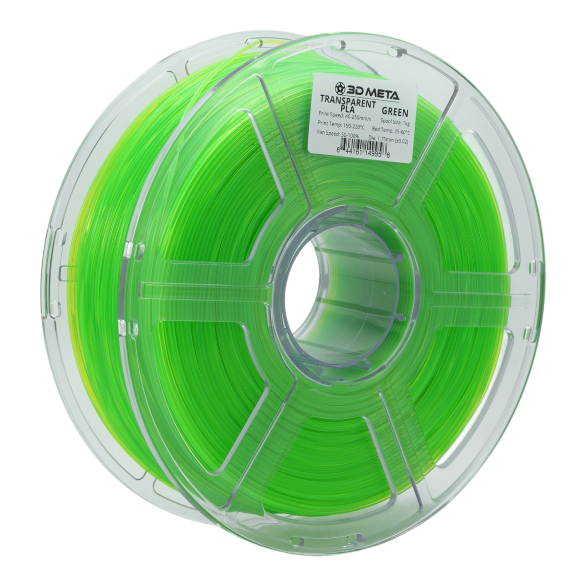 Transparent PLA 3D Printing Filament - Transparent Green