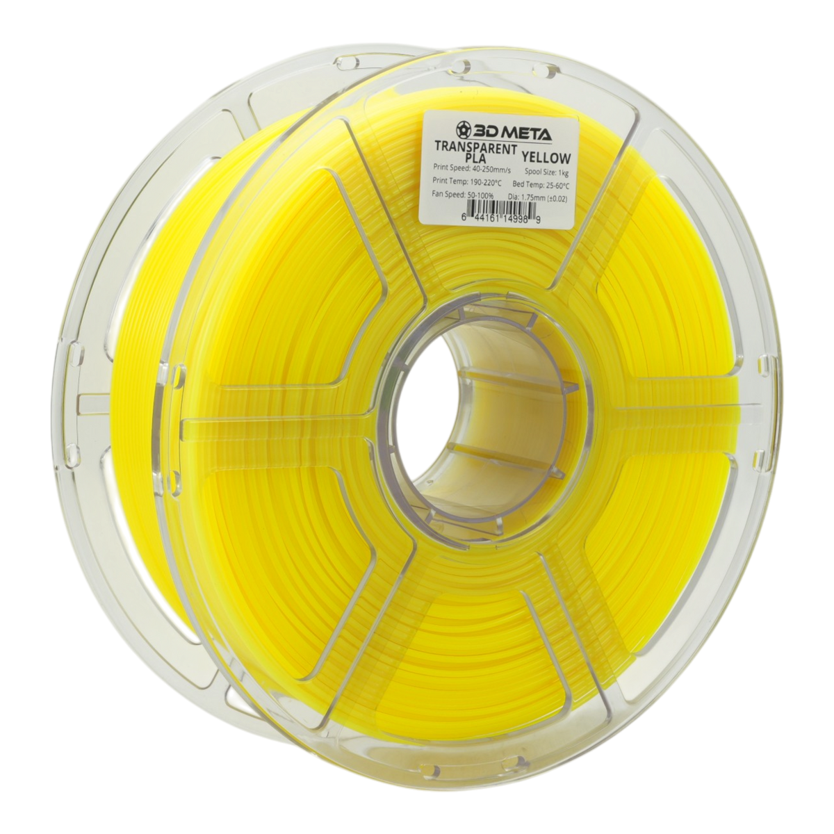 Transparent PLA 3D Printing Filament - Transparent Yellow
