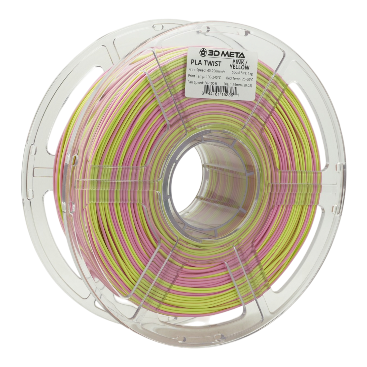 Twist PLA 3D Printing Filament - Pink / Yellow