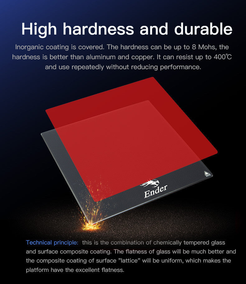 Carborundum Glass Print Bed - 320 x 310mm.