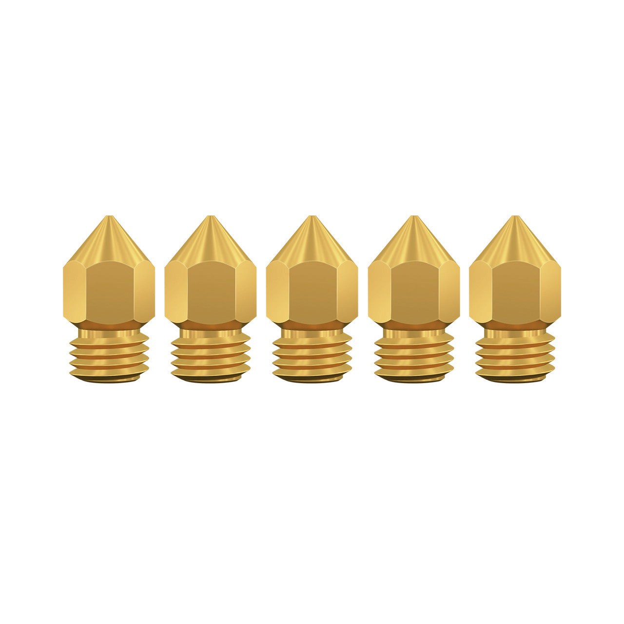 Brass Nozzle - 0.4mm x D8 - 5pcs.
